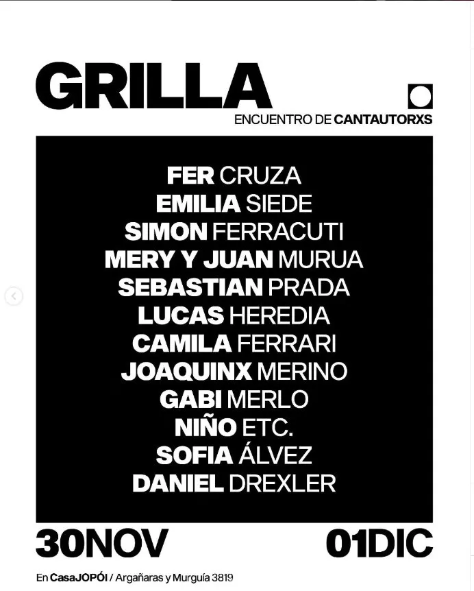 grilla cancionar