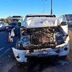 Choque en cadena con ocho vehículos genera caos y 2 kilómetros de embotellamiento en avenida La Voz del Interior