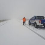 Persiste el corte total del Camino del Peregrino por nieve y hielo en la calzada