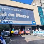 Protesta en la zona bancaria contra la especulación financiera y el hambre