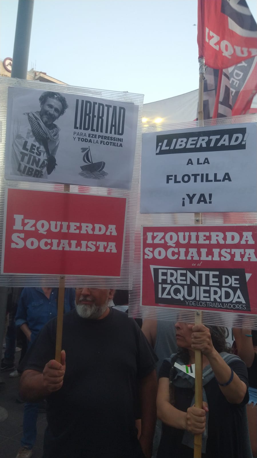 Manifestación en Patio Olmos exige la liberación de barcos con ayuda humanitaria retenidos por Israel