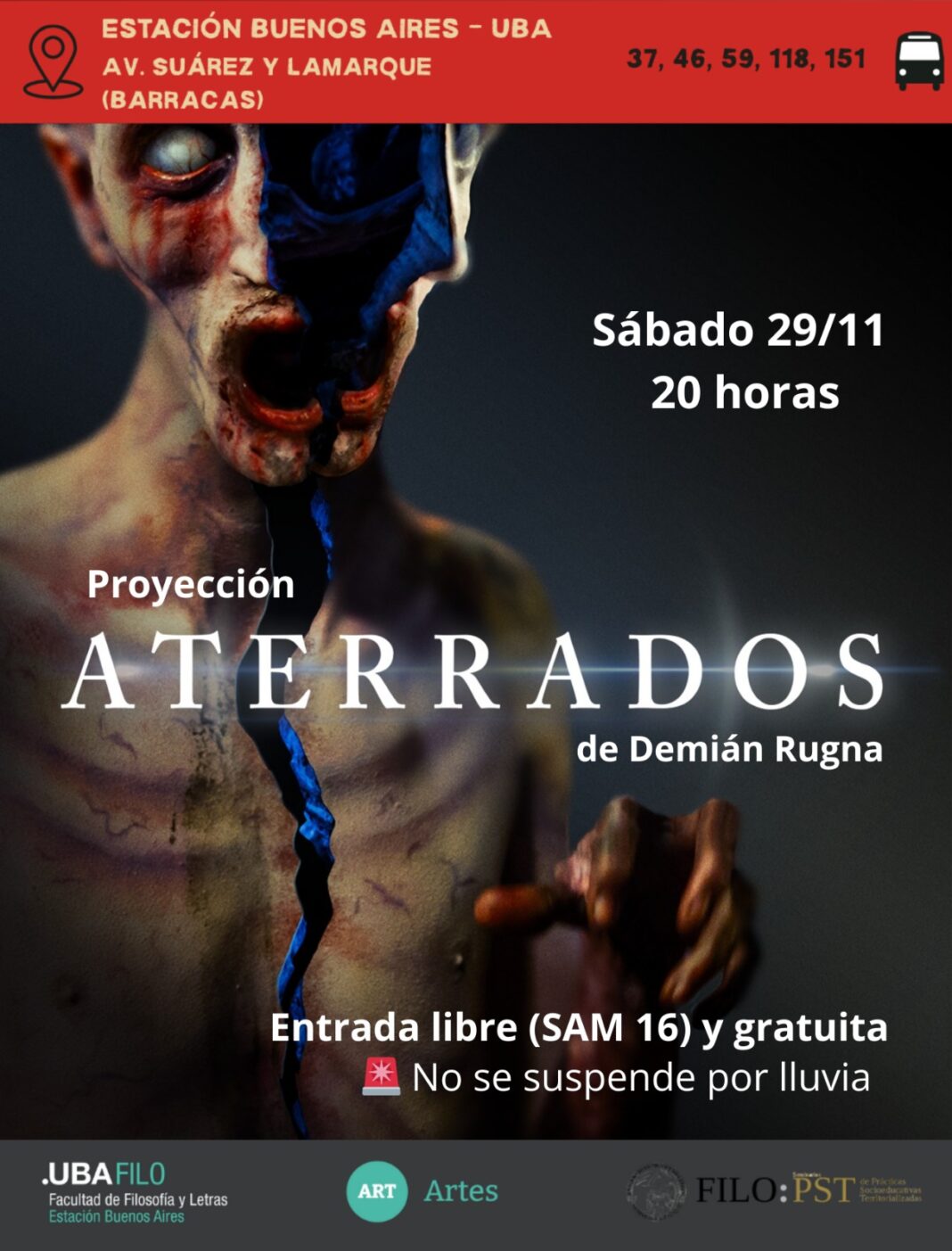 Festivales Argentinos presenta «Aterrados»: cine de terror nacional en la jornada Máquinas de Miedo