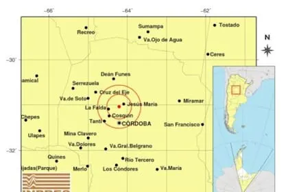 Sismo de magnitud 3.9 se registró en Córdoba y se sintió en zona norte de la capital