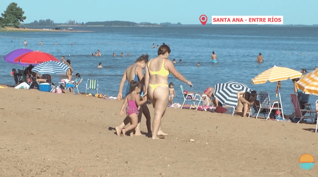 Santa Ana se posiciona como destino playero para los cordobeses: «El Caribe entrerriano» a orillas del lago de Salto Grande